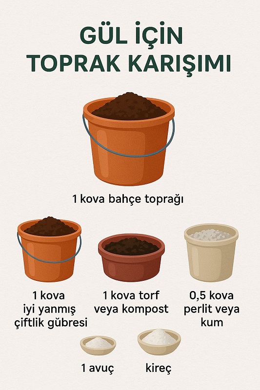 Gül Yetiştirme Rehberi - Toprak karışımı