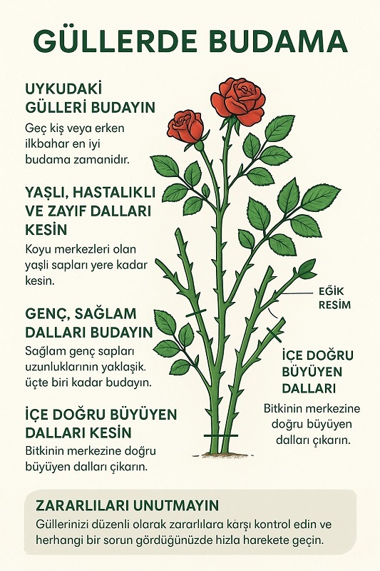 Gül Yetiştirme Rehberi - Budama