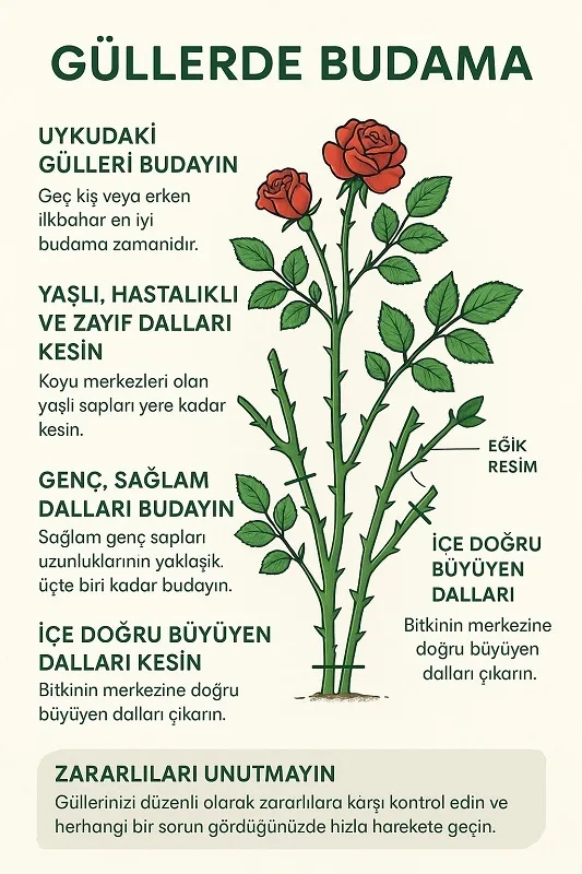 Gül Yetiştirme Rehberi - Budama